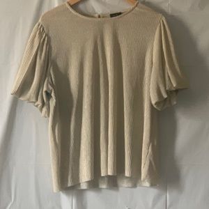 Antwelfth XL Blouse Flowy Keyhole Back Shimmery